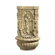 Lady &amp; Cherubs Wall Fountain