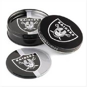 Tin Coaster Set - Oakland Raiders