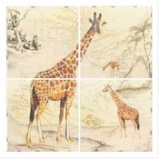 4 Pc Patchwork Giraffe Mural
