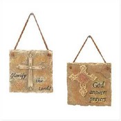 2 Pc God Answers Prayer Plaque