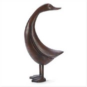 Antique Coffee Wood Duck Decor