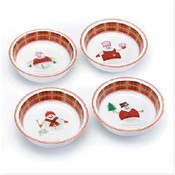 Snowman Plaid Collection Bowls