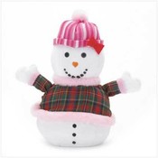 Snowlady Plaid Mini Bean Bag