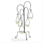 Iron Votive With 5 Glass Cups