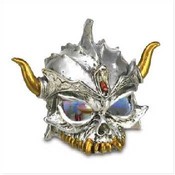 Skull With Led Light-Pewter