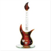 Glass Guitar On Base