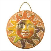 Terra Cotta Sun Face Plaque