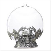 Pewter Skull Oil Burner