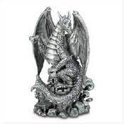 Black Fierce Dragon Figurine