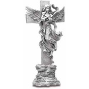Polyresin Cross With Angel Statue