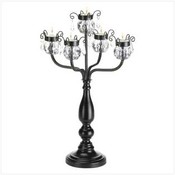 Black Candelabra with Acrylic Beads