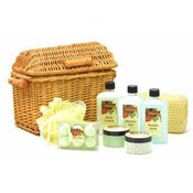 Apple Bath Set In Willow Basket