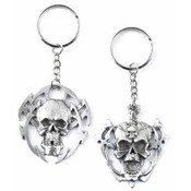 Set-2 Pewter Skull Keychains