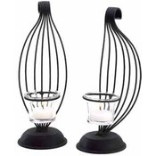 Set Of 2 Scroll Candleholders