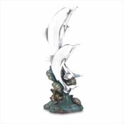 Silver Dolphin Statue