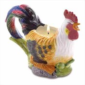 Ceramic Rooster Candle