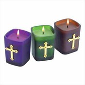 Jeweled Cross Votives
