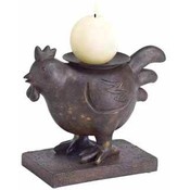 Rusty Rooster Candleholder