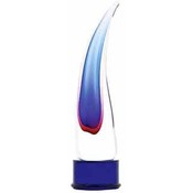 Azure Abstract Glass Sculpture