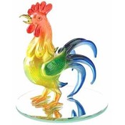Spun-Glass Rooster Figurine