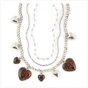 Leopard Heart Charm Necklace