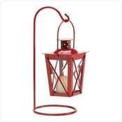 Red Railroad Candle Lantern