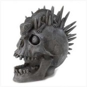 Punk-Rock Skull Figurine