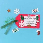 Set of 72 Holiday Glitter Stickers