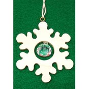 Unfinished Wood &amp; Jewel Snowflake Ornament