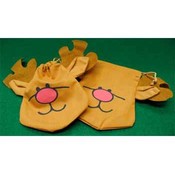 Cotton Reindeer Drawstring Bags