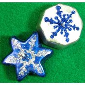 Metallic Ornament Candle With Snowflake