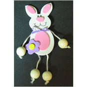 Foam Bunny Dangle-Leg Pin Craft Kit
