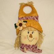 Stuffed Scarecrow Head Door Hanger(Case of 4)