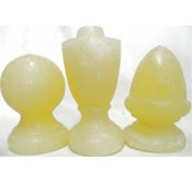 Three Sculpted Candles