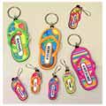 Flip Flop Keyrings 72 Assorted Styles