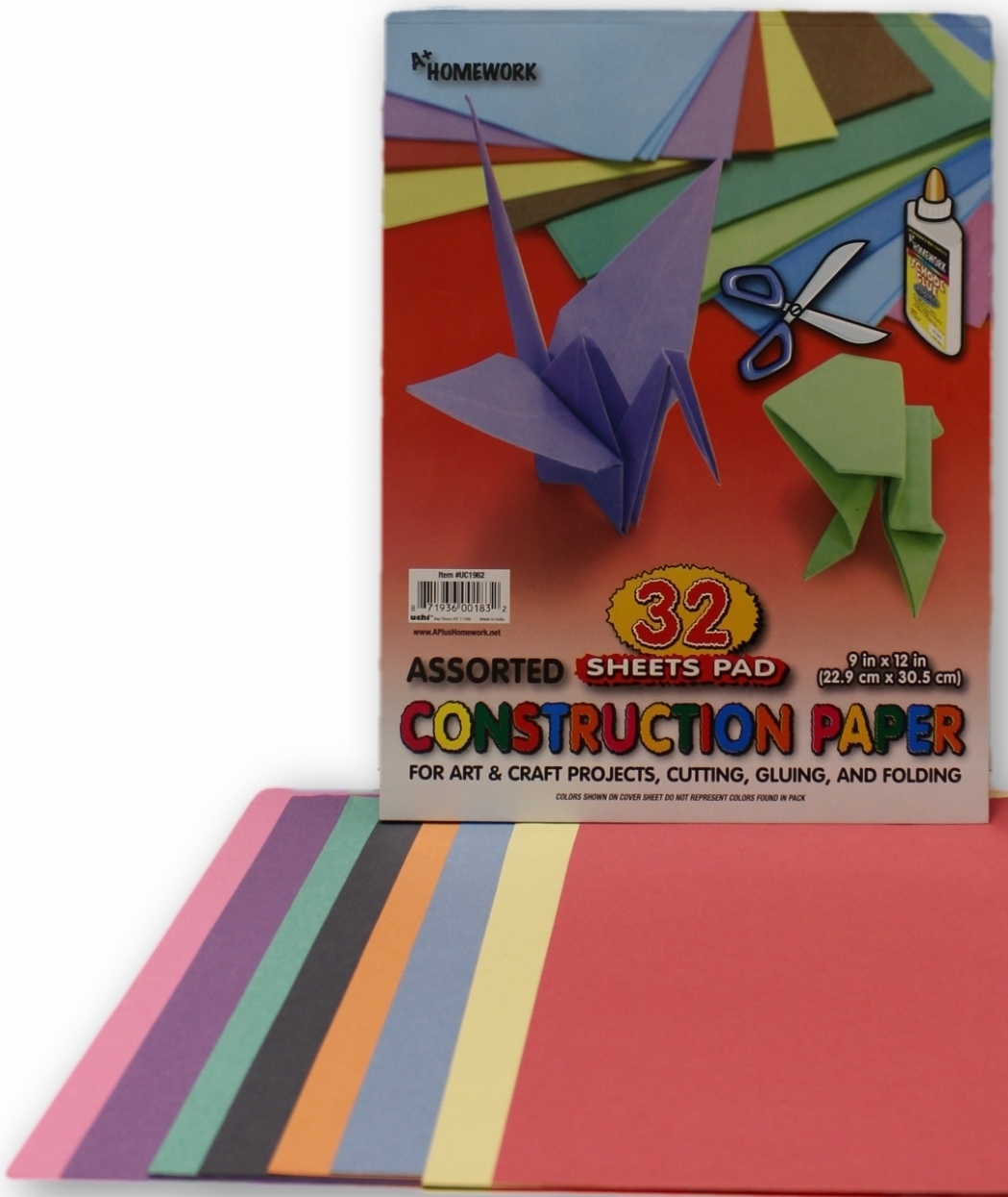 Construction Paper Pad - 9" x 12" - 32 sheet