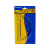 Protractor - 6" - 180 degrees - plastic