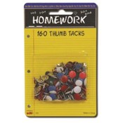 Thumb Tacks Assorted Colors - 160 count(Case of 48)
