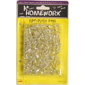 Push Pins - Clear - 120 count(Case of 48)