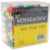 Push Pins - Asst. Colors - 300 Count(Case of 48)