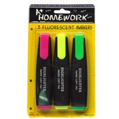 Highlighters - 3 pack - Broad Tip- Asst. Colors