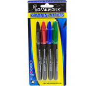 Permanent Markers - Pen Style - 4 Pack