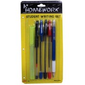 Writing Set - assorted pens/pencil - 6 pack