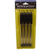 Gel Pens - Black ink - 4 pack