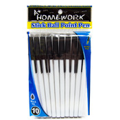 Stick Pens - 10 pack - Black Ink(Case of 48)