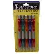 Retractable ball point pens - 5 pack