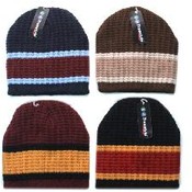 Assorted Ribbed Thick Stripe Beanies
