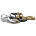 Womens Metallic Look Flat Shoe 3 Colors
