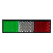 Italy Flag Reflector for Auto - Adhesive Backing