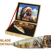 7-3/4 " Wild Outdoors Native American Pocket Knife